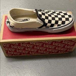 Vans checkered shoes size 5